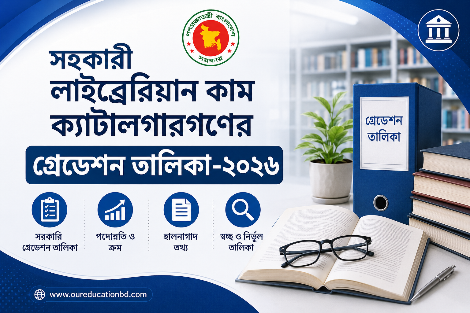 সহকারী লাইব্রেরিয়ান কাম ক্যাটালগারগণের গ্রেডেশন তালিকা-২০২৬